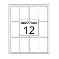 Prodotto Etichette adesive in blister -  46x27 mm
