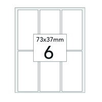 Prodotto Etichette adesive in blister - 73x37 mm