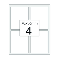 Prodotto Etichette adesive in blister - 70x56 mm